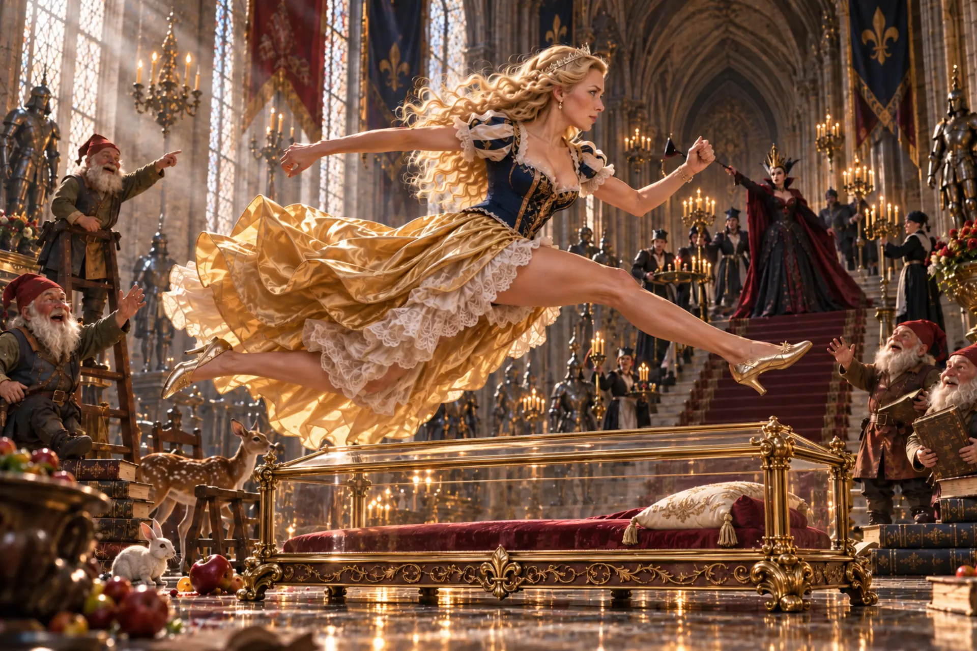 Set between fairy tale and rebellion, the work explores movement, courage, and female empowerment in contemporary art. Her flight transforms a familiar myth into a portrait of freedom: not an escape from the story, but the power to rewrite it.